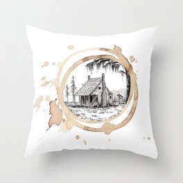 Coffee Stain Cajun Home-Louisiana Series Throw Pillow