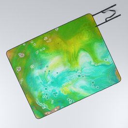 Starfish Paint Pour Acrylic Painting Picnic Blanket