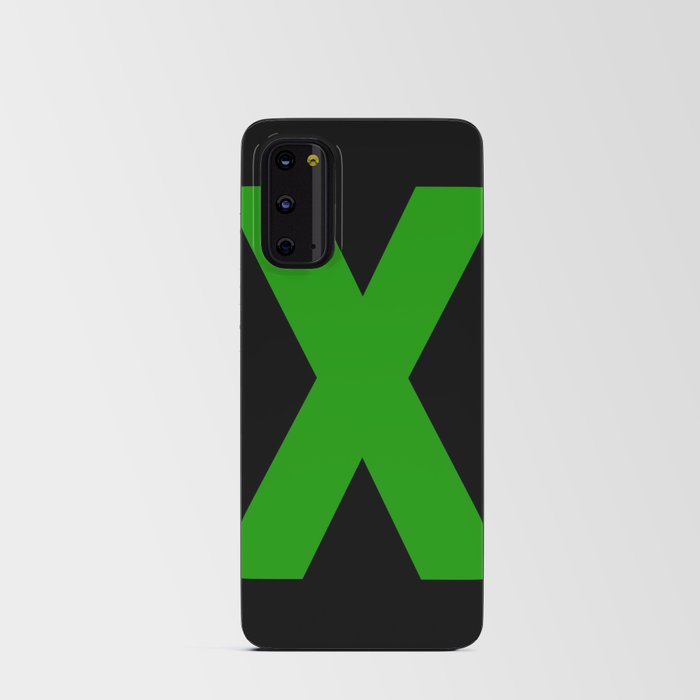 Letter X (Green & Black) Android Card Case