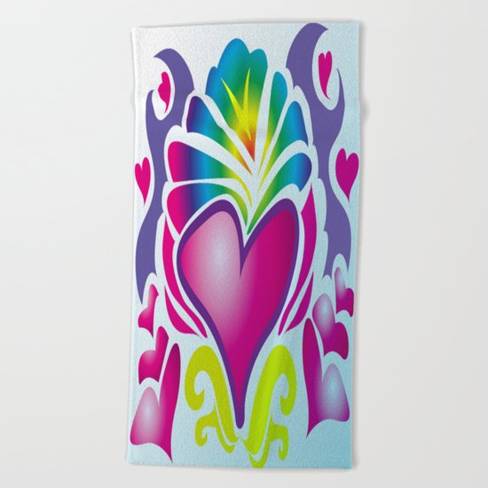 heart of soul Beach Towel