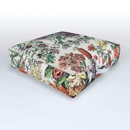 Adolphe Millot - Fleurs C - French vintage poster Outdoor Floor Cushion