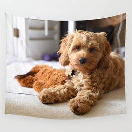 Young Cute Cockapoo Poodle Cocker Spaniel Wall Tapestry