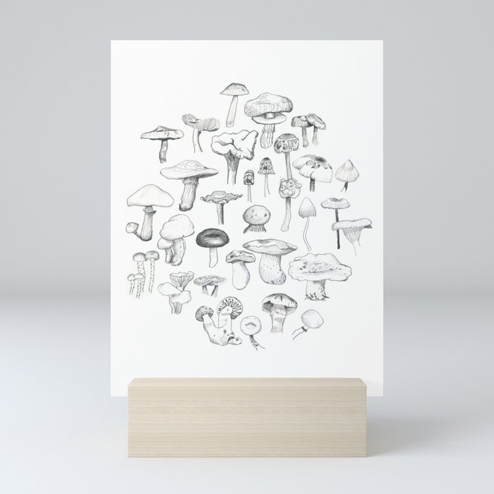 The mushroom gang Mini Art Print