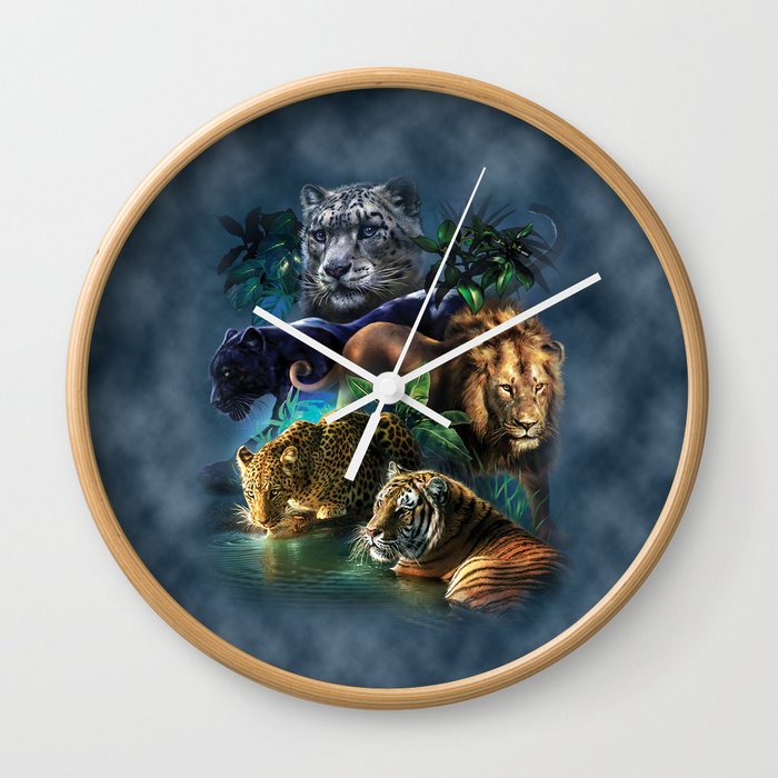 The Mountain Big Cats Wall Clock