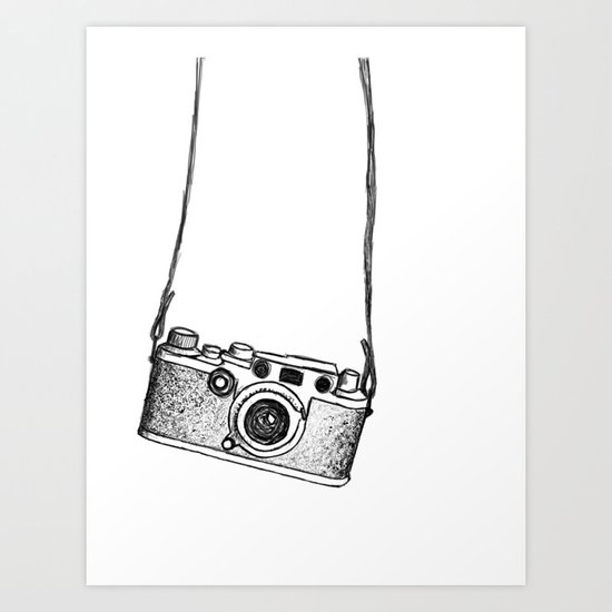 Hanging Camera Art Print