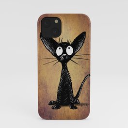 Little Black Oriental Cat iPhone Case