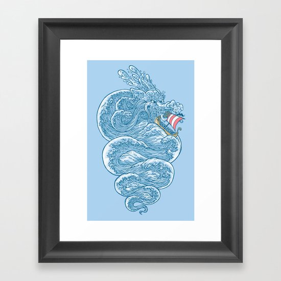 hello little dragon Framed Art Print