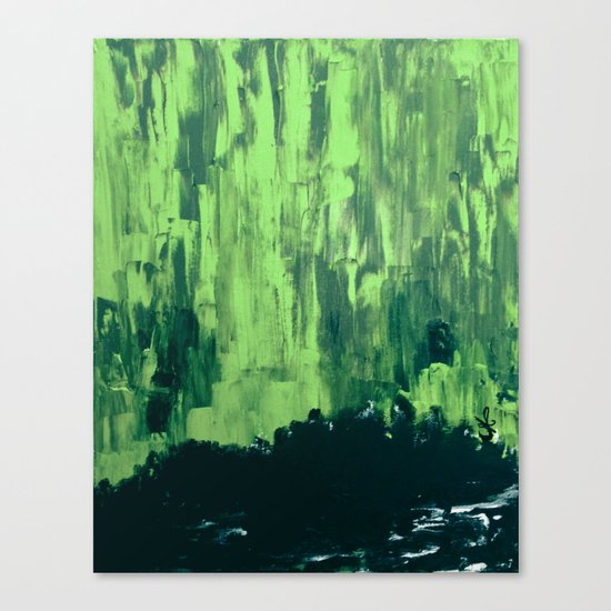 Snow Dreams At Night, Solar Flares Series Canvas Print