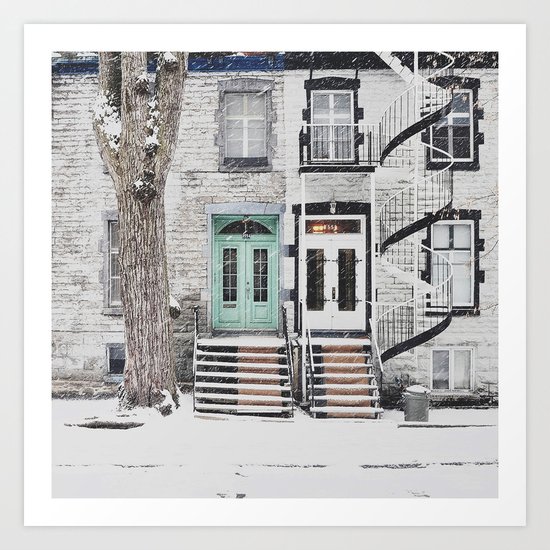 Snow in Montreal Art Print