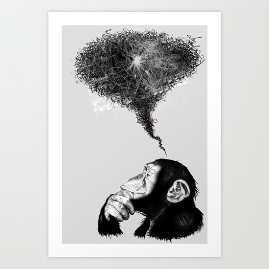 Chimpistotle Art Print