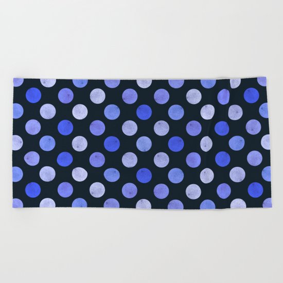 Watercolor Dots Pattern X Beach Towel