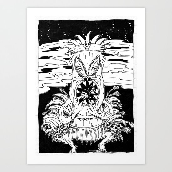 Tiki lunch Art Print
