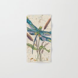 ""Dragonflies and Cattails" Hand & Bath Towel