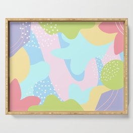 Pastel Colour Abstract Pattern Serving Tray