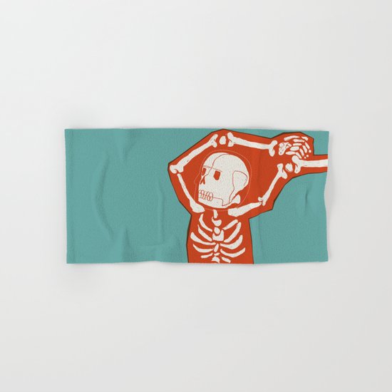 Overlay Skeleton Hand & Bath Towel