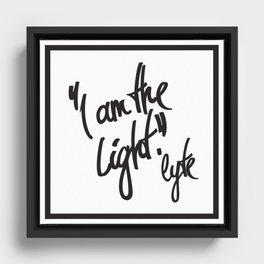I am the Light Framed Canvas