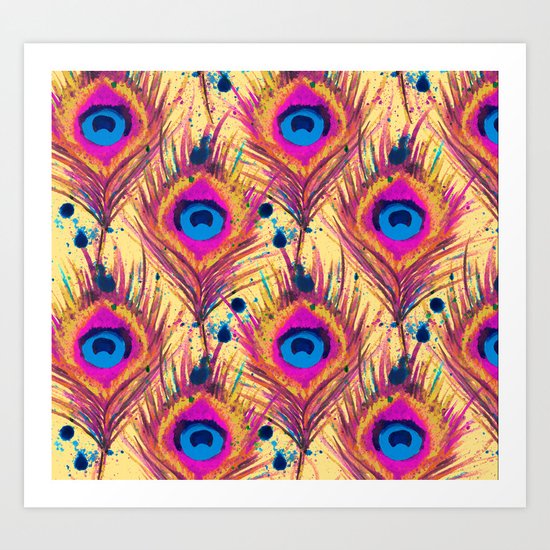 Feather Frenzy Art Print