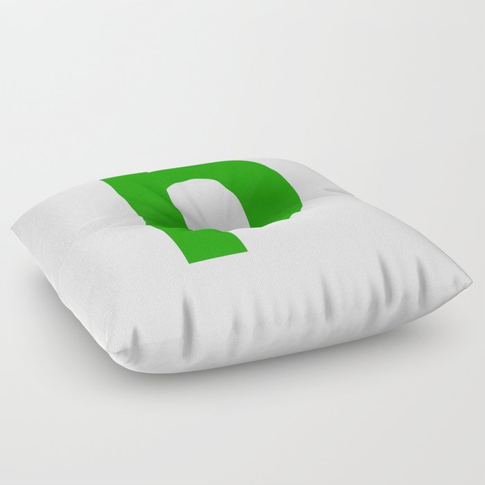 letter P (Green & White) Floor Pillow