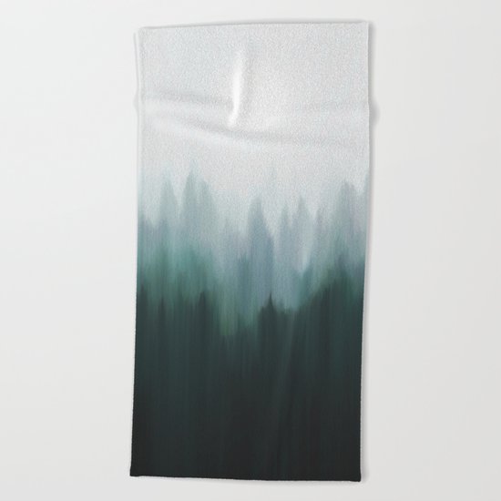 Autumn Fog | Green Edition Beach Towel