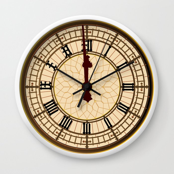 Big Ben Midnight Clock Face Wall Clock by HomeStead Digital