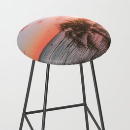 Ocean Sunset with Surfers and Palm Tree Bar Stool