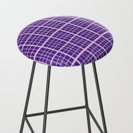 Pretty Pink and Purple Squares Graph Paper Bar Stool