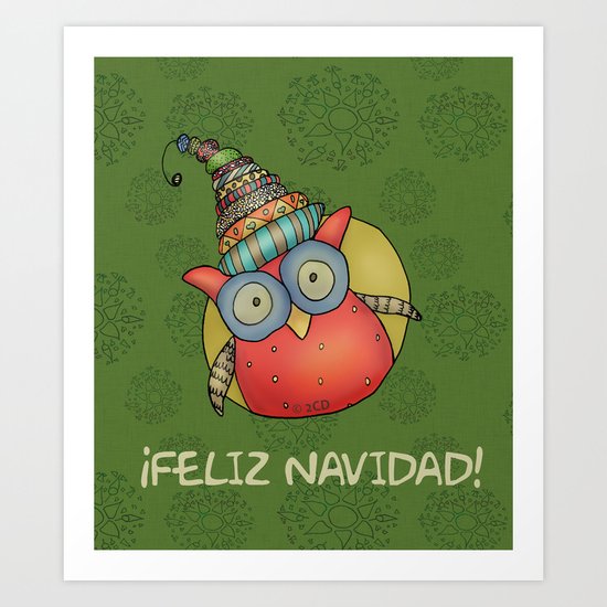 Puki Owl Art Print