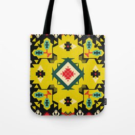 Floral shawl design. Square ornament with decorative flowers and paisley. Indian batik. Stylized flowers and paisley. Indonesian batik Tote Bag