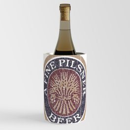 Miller Lite A Fine Pilsner Beer Distressed Logo Wine Chiller