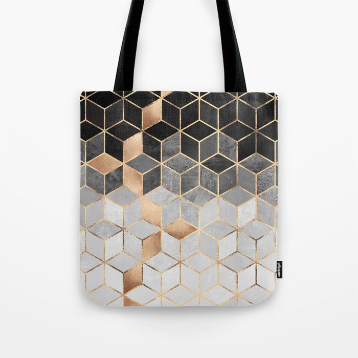 Charcoal Cubes Tote Bag