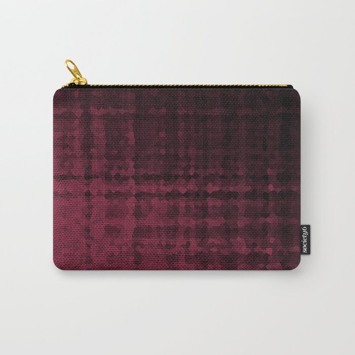 Black and burgundy mosaic dark gradient Carry-All Pouch