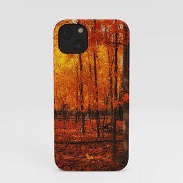 Fall Trees (orange) iPhone Case