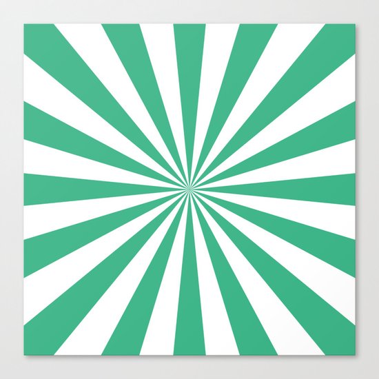 Starburst (Mint/White) Canvas Print