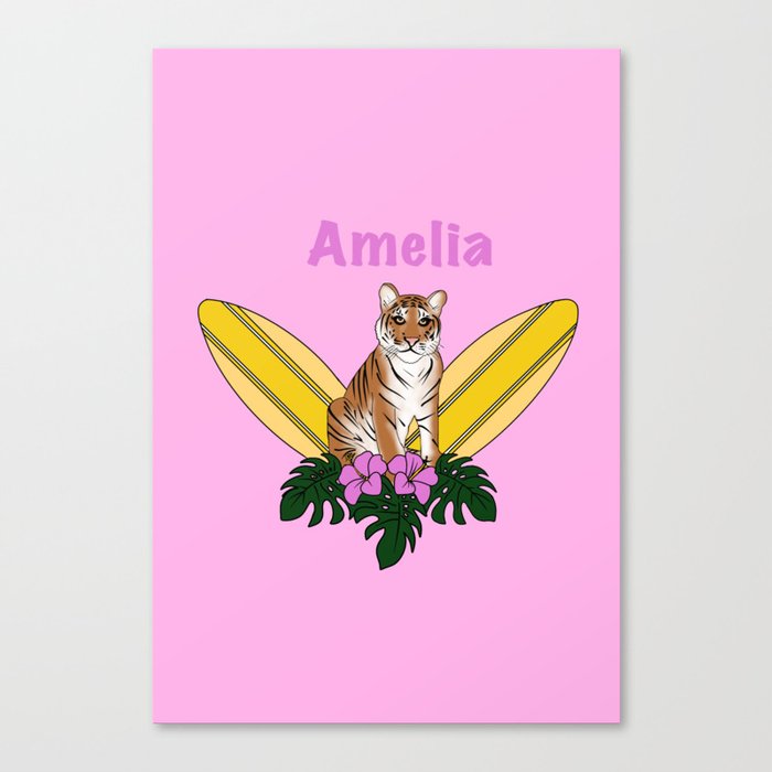 Amelia birthday t-shirt Canvas Print