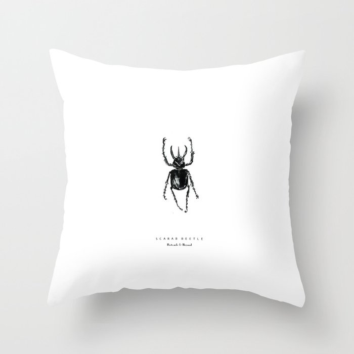 Scarab Beetle Throw Pillow