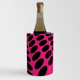 Modern Dot Design Hot Pink Wine Chiller