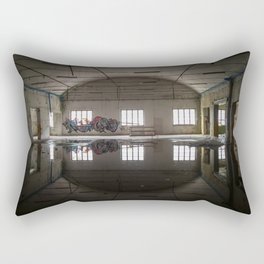 Interior of an abandoned factory Rectangular Pillow