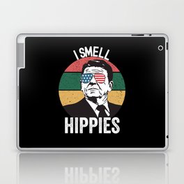 I Smell Hippies Funny Reagan Conservative Political Humor Laptop Skin