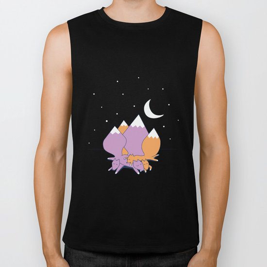 Let sleeping foxes lie Biker Tank