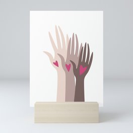 Hands of different races. Mini Art Print