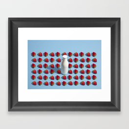 Strawberry milkshake Framed Art Print