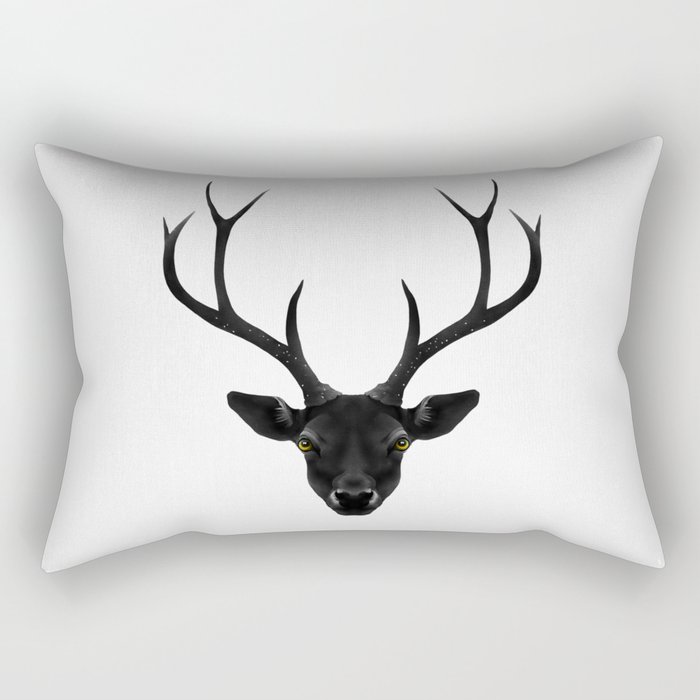 The Black Deer Rectangular Pillow