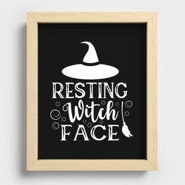 Resting Witch Face Funny Halloween Quote Recessed Framed Print