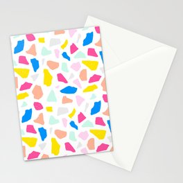 Colorful terrazzo flooring seamless pattern Stationery Card