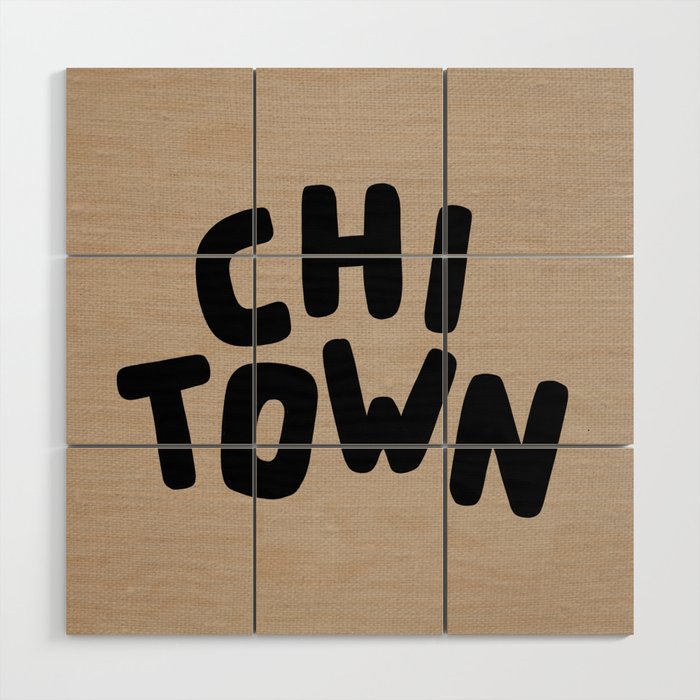 Chi Town Linen Brown Wood Wall Art