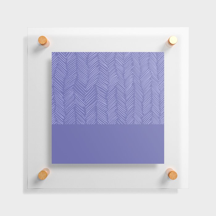 Very Peri 2022 Color Of The Year Violet Blue Periwinkle Herringbone Floating Acrylic Print