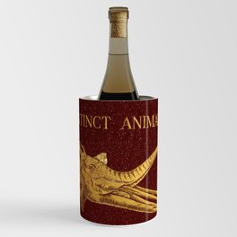 1800's Book Covers on Extinct Animals Wine Chiller
