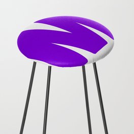 M (Violet & White Letter) Counter Stool