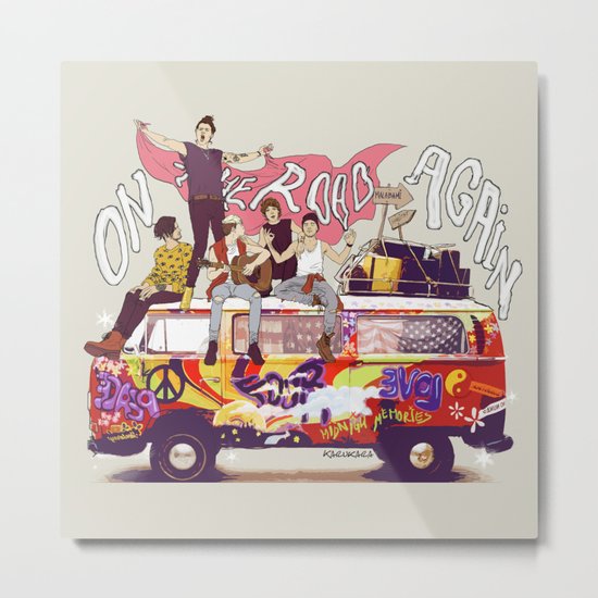 " ON THE ROAD AGAIN " Metal Print