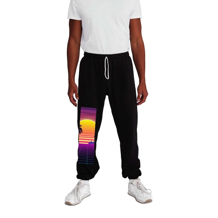Glorious Scarlet Sunset Synthwave Sweatpants